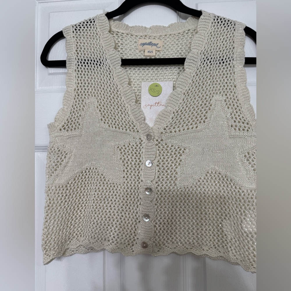 Capittana Crochet Knit Starfish Coverup XS/S